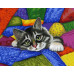 Алмазная мозаика Любимый котик, 30х40 см на подрамнике SANTI