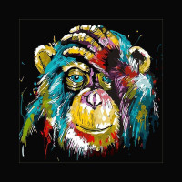 Алмазна мозаїка SANTI Райдужна мавпа 30*30см на підрамнику