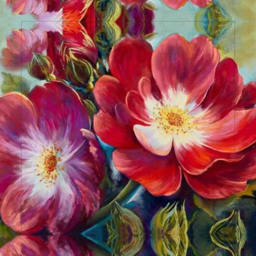 Алмазна мозаїка SANTI Літня квітка 40*40см на підрамнику