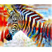 Алмазная мозаика Разноцветная зебра, 40х50 см на подрамнике SANTI