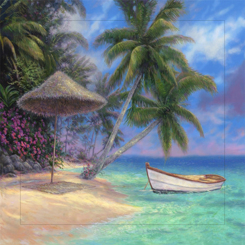 Алмазная мозаика Райский остров, 40х40 см на подрамнике SANTI