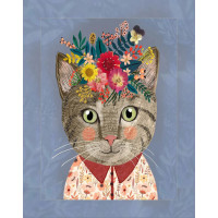 Алмазная мозаика Пушистая модница, 30х40 см на подрамнике SANTI