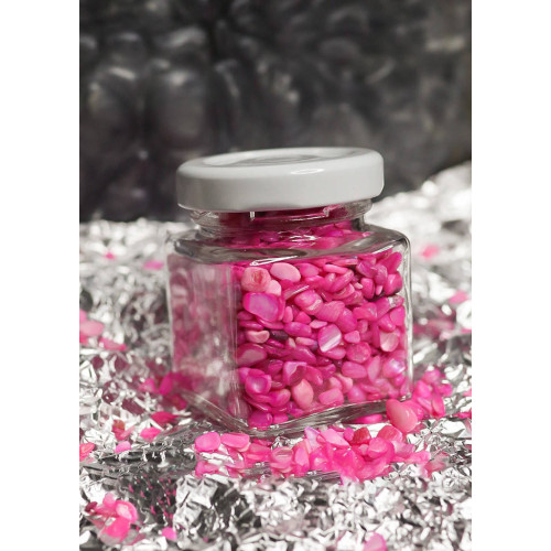 Полированный натуральный камень для декора, розовый, 100 г
