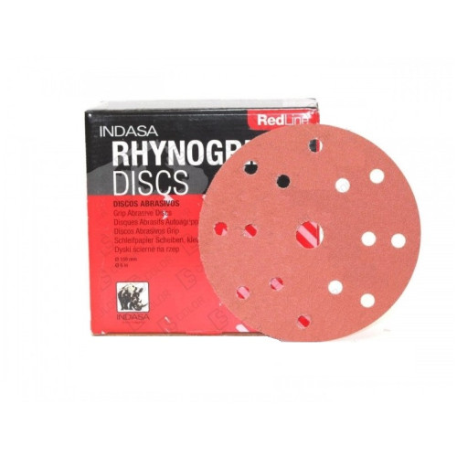 Шлифовальный абразивный круг INDASA P150 RHYNOGRIP RED LINE D 125 мм