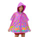 Детский дождевик-пончо YES со светоотражающим кантом Яркие зонтики