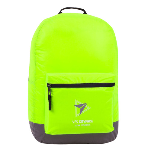 Рюкзак молодежный YES R-03 Ray Reflective желтый/серый, 44x29x16 см