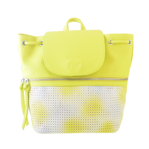 Сумка-рюкзак YES, желто-белый, 29x25x17