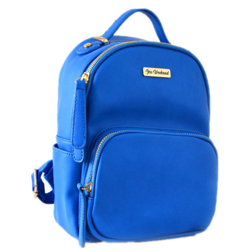 Сумка-рюкзак YES, синий, 17x9x25см