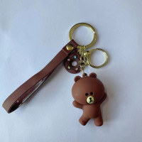 Брелок силиконовый YES Brown boy серия Line Friends