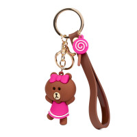 Брелок силиконовый YES Brown girl серия Line Friends