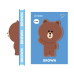 Блокнот-сквіш YES А5, 128 арк., лін. Line Friends. Brown