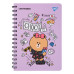 Блокнот YES А5 cпираль с резинкой Line Friends Choco, 80 листов