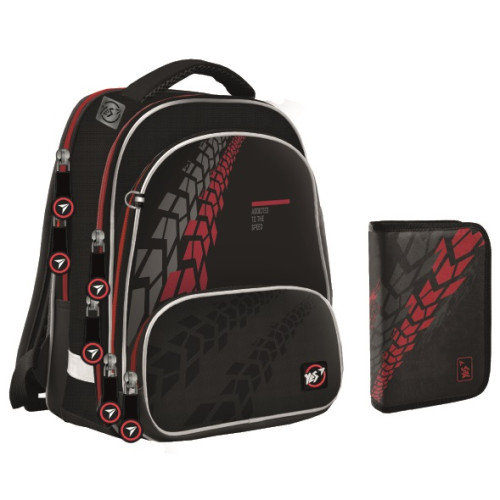 Набор рюкзак, пенал и сумка Yes S-30 Juno Ultra Collection Tire tread 2 шт