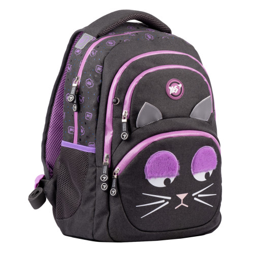 Рюкзак YES TS-42 Kittycon Черный с фиолетовым кот