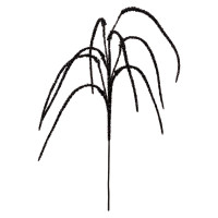 Ветка декоративная Yes Fun Каскад 112 см, черная, глиттер