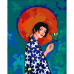 Картина за номерами Девушка с колибри, 40*50 см, SANTI