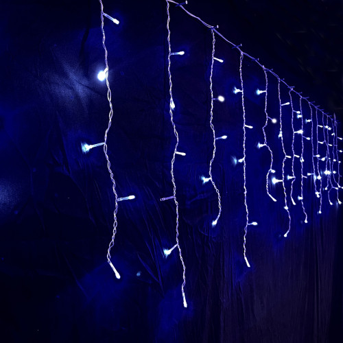 Гирлянда светодиодная бахрома Novogodko, 83 LED, синяя, 3х0,6 м, мерцание