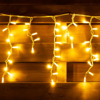 Гирлянда светодиодная бахрома Novogodko, 84 LED, теплый белый, 2,1х0,7 м, 8 режимов