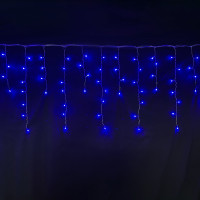 Гірлянда світлодіодна бахрома Novogod‘ko, 84 LED, синя, 2,1*0,7 м, 8 реж., коннектор