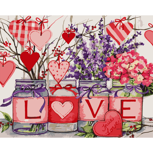 Картина по номерам SANTI Love, 40х50 см