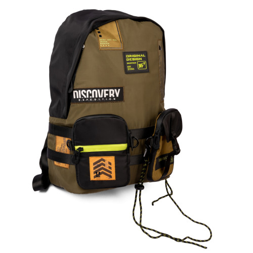 Рюкзак YES T-137 Discovery Expedition Черный с оливковым