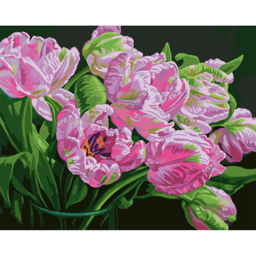 Картина по номерам SANTI Изысканные тюльпаны 40х50 см