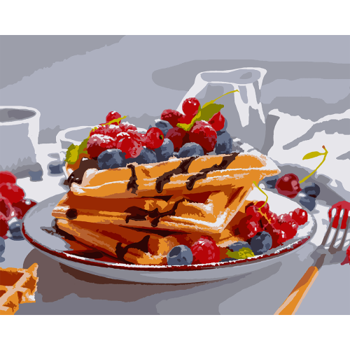 Картина за номерами SANTI Спокусливий сніданок 40*50 см