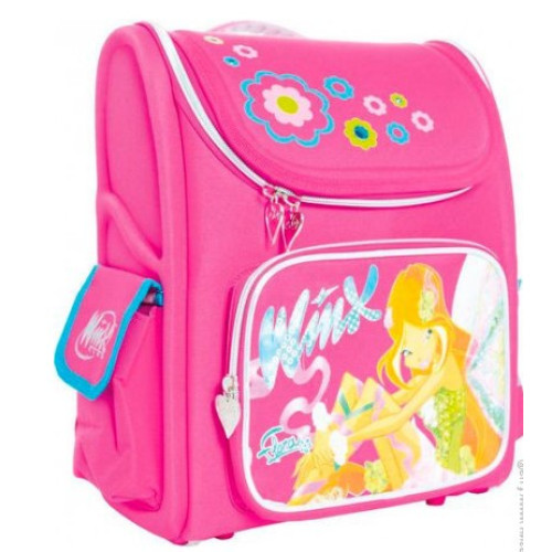 Рюкзак школьный каркасный 1 Вересня Н-17 WINX-CLUB малиновый, 29х13х34 см, твердая спинка