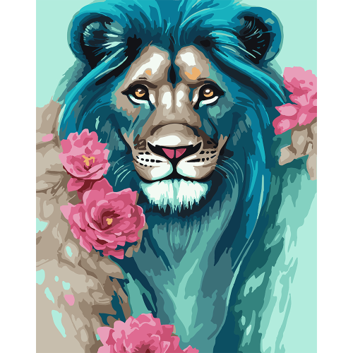 Картина по номерам SANTI Сказочный лев, 40х50 см