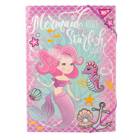Папка для труда YES картонная A4 Mermaid
