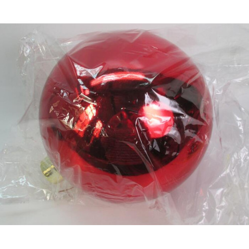 Новогодний шар Novogodko, пластик, 25 cм, красный, глянец