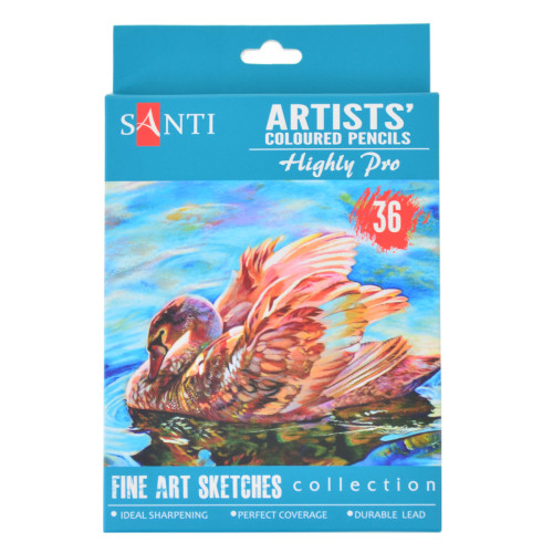 Набор художественных цветных карандашей Santi Highly Pro, 36 шт