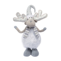 Новорічна м‘яка іграшка Novogod‘ko Олень в білому, 53см, LED роги