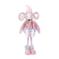 Новогодняя мягкая игрушка Novogodko Мышонок Мальчик в розовом, 59 см