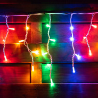 Електрогірлянда Novogod‘ko вулична Бахрома, 80 LED, IP65, різнокольорова, білий провід, 5,