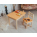 Дитячий стіл та стілець жовтий, стіл із ящиком WS-5441-4044