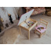 Стол и стул детский розовый, стол с ящиком WS-5431-4034