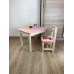 Стол и стул детский розовый, стол с ящиком WS-5431-4034