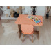 Стул и стол детский розовый, стол с ящиком WS-6233-4331