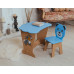 Дитячий стіл і стільчик синій Кришка хмаринка WS-6124-4321