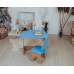 Детский столик и стульчик синий Крышка облачко WS-6124-4321