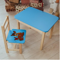 Детский стол и стул, стол с ящиком WS-5421-4023