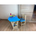 Детский столик и стульчик синий Крышка облачко WS-6121-4021