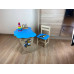 Дитячий стіл і стільчик синій Кришка хмаринка WS-6121-4021