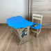 Дитячий стіл і стільчик синій Кришка хмаринка WS-6121-4021