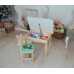 Дитячий стіл та стілець зелений, стіл із ящиком WS-5411-4011