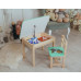 Детский стол и стул зеленый, стол с ящиком WS-5411-4011