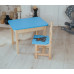 Дитячий стіл та стілець синій, стіл із ящиком WS-5421-4022
