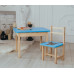 Дитячий стіл та стілець синій, стіл із ящиком WS-5421-4022