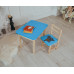 Детский стол и стул синий, стол с ящиком WS-5421-4022